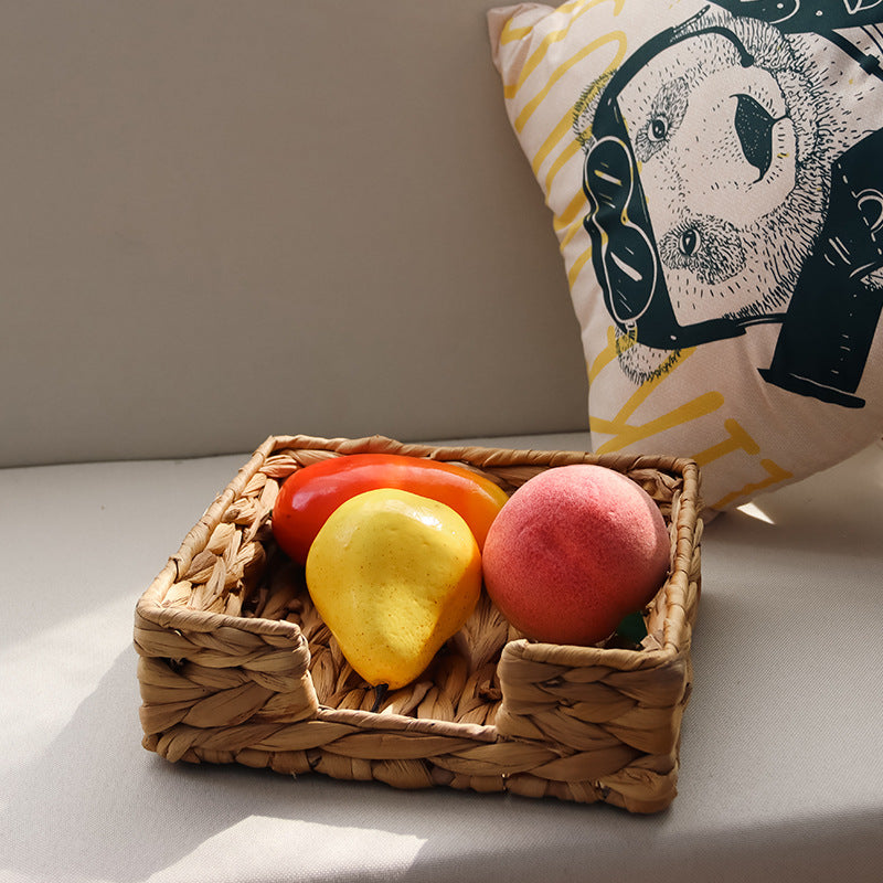 Natural woven storage basket