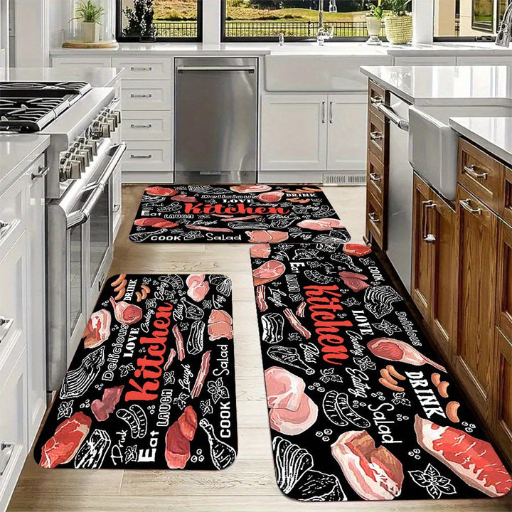 Money-Themed Anti-Fatigue Kitchen Mat