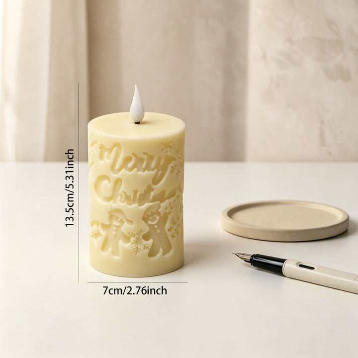 Festive Christmas candle