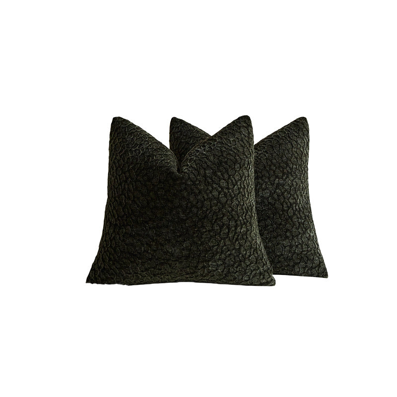 Luxury Textured Chenille Throw Pillow Covers Pair