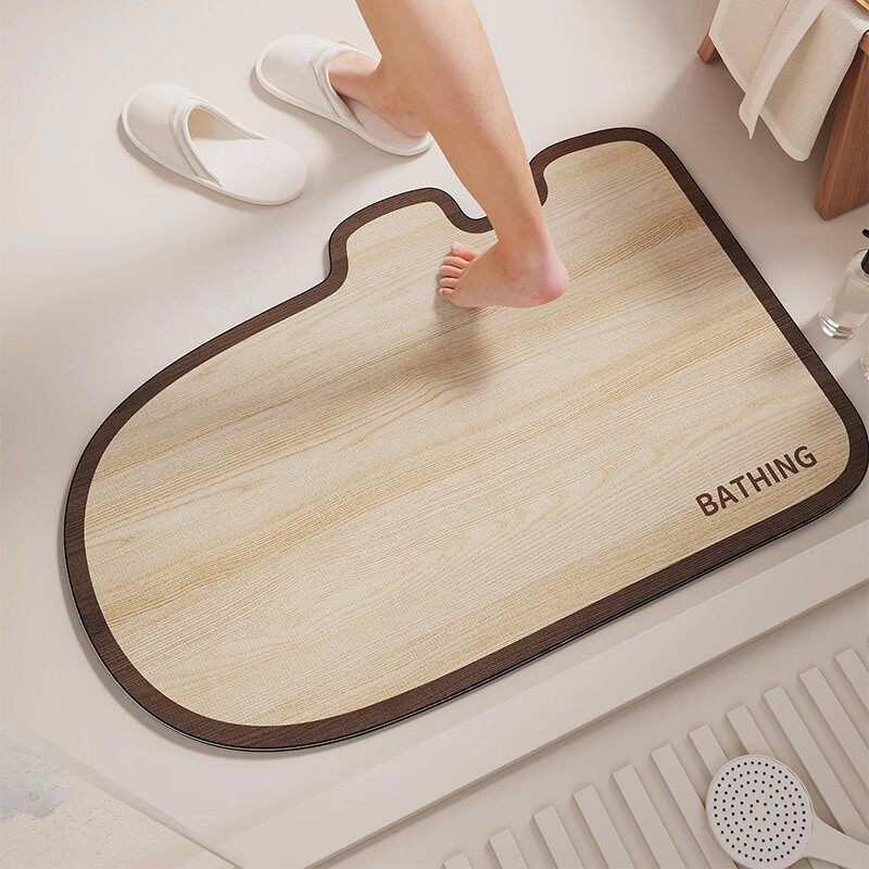 Absorbent Quick-Dry Bamboo-Style Cloud-Shaped Bath Mat