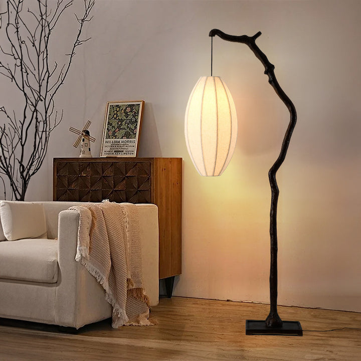 Artistic branch floor lamp