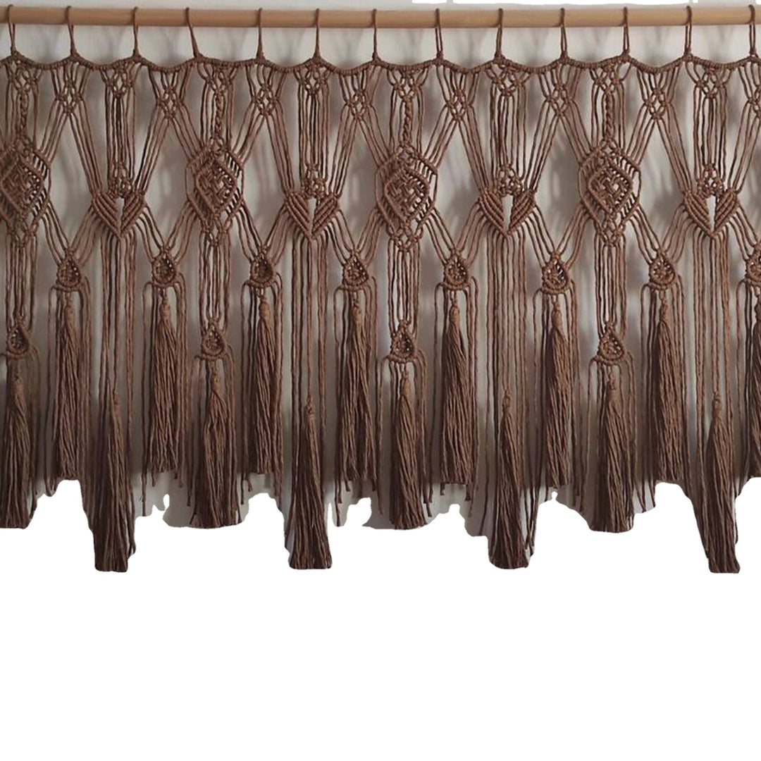 Macrame Curtain with Decorative Fringe