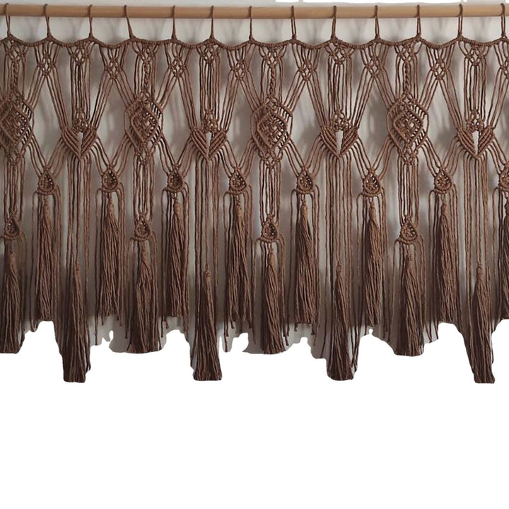 Macrame Curtain with Decorative Fringe
