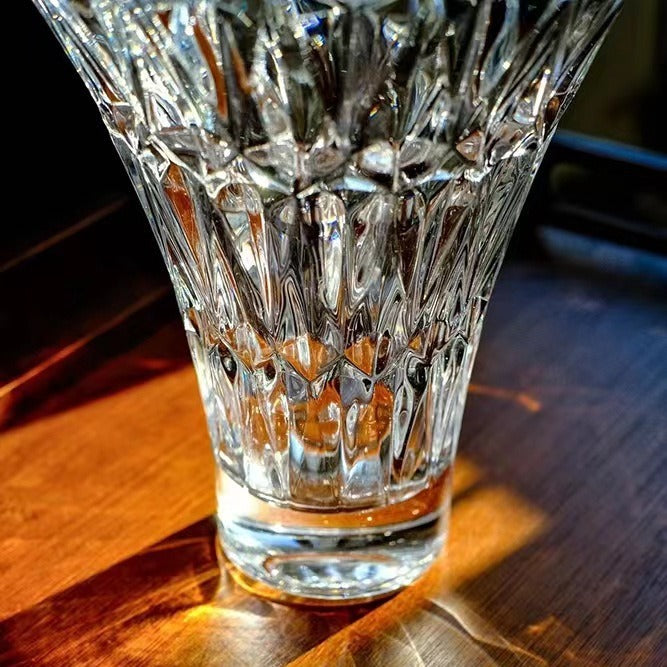 Decorative Cut Crystal Flower Vase