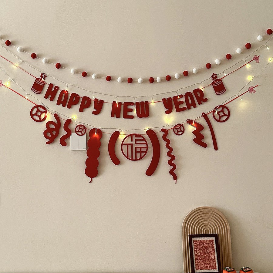 Festive New Year Wall Decoration