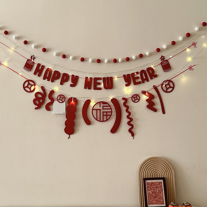 Festive New Year Wall Decoration