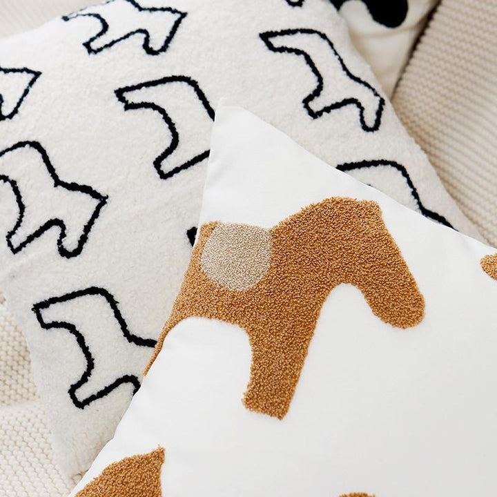 Decorative Horse Print Throw Pillow