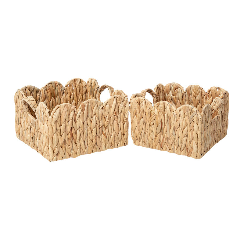 Braided storage basket with high sides