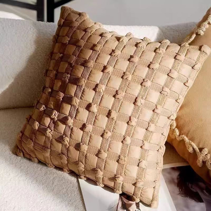 Textured Woven Decorative Throw Pillow