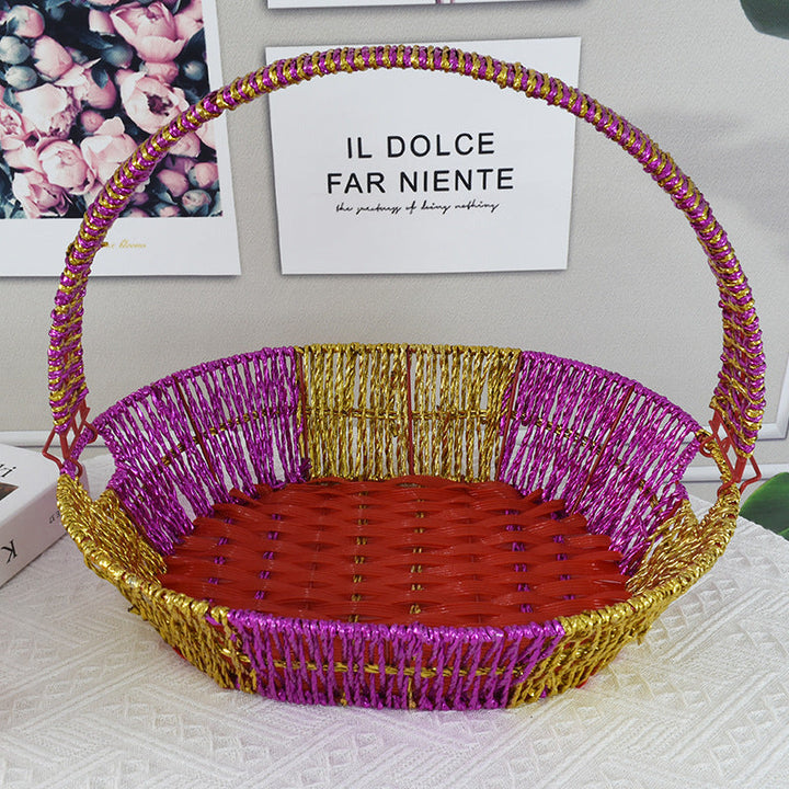 Colorful Decorative Woven Basket