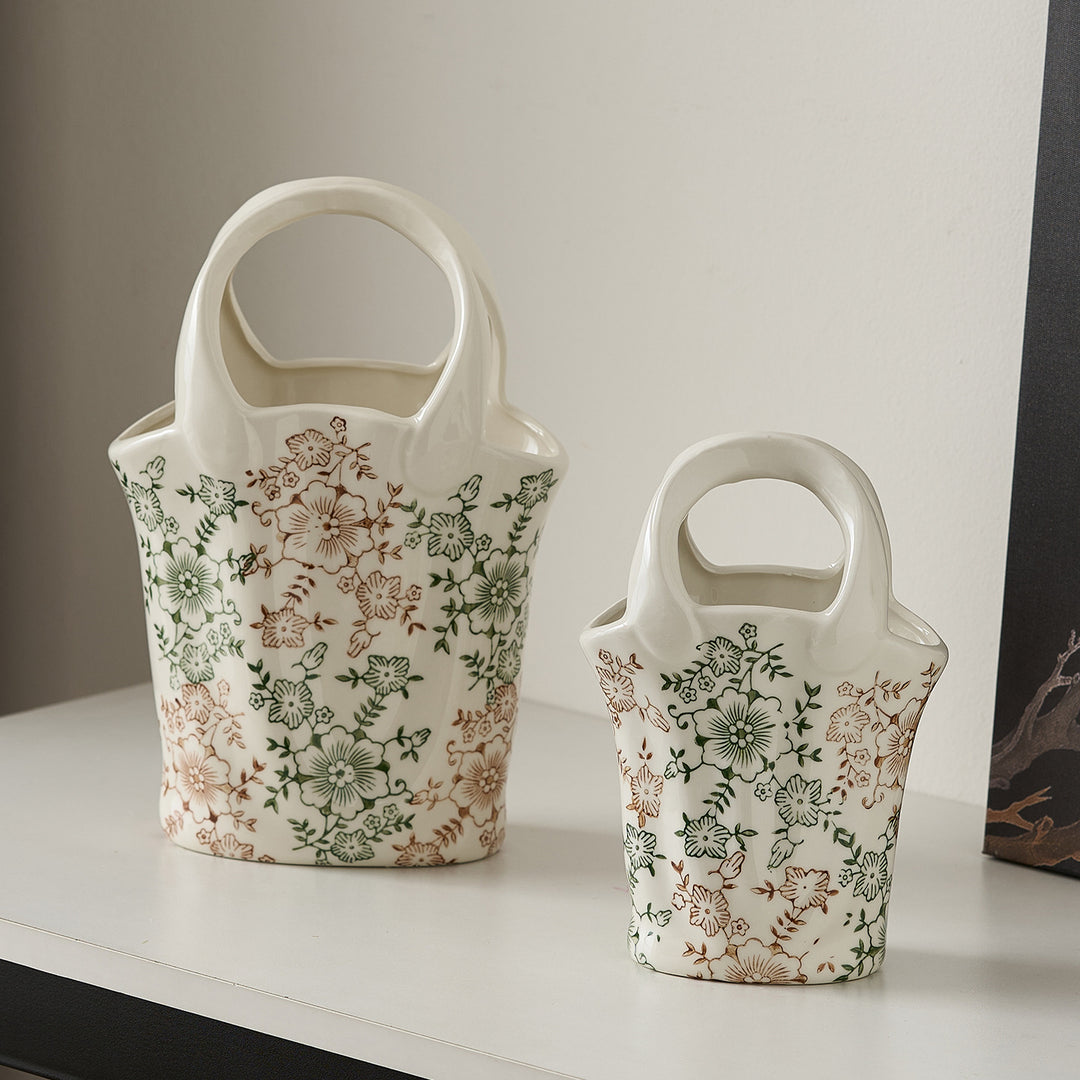 Flower basket with two handles