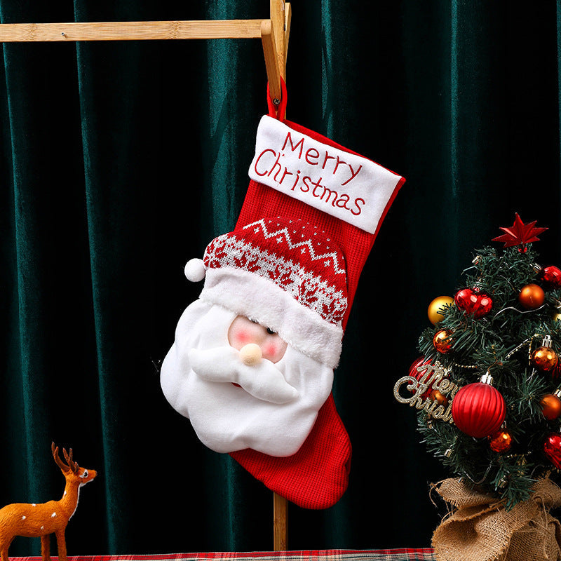 Christmas stocking with snowman motif