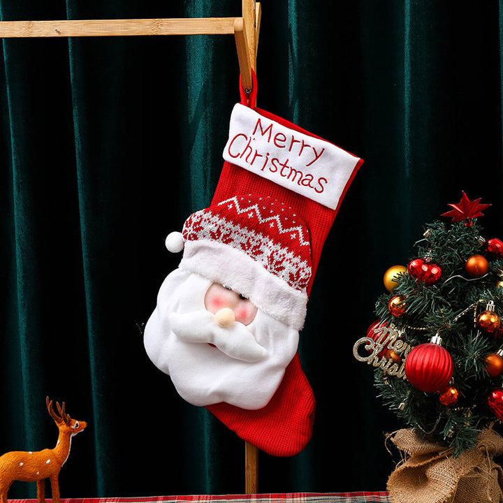Christmas stocking with snowman motif