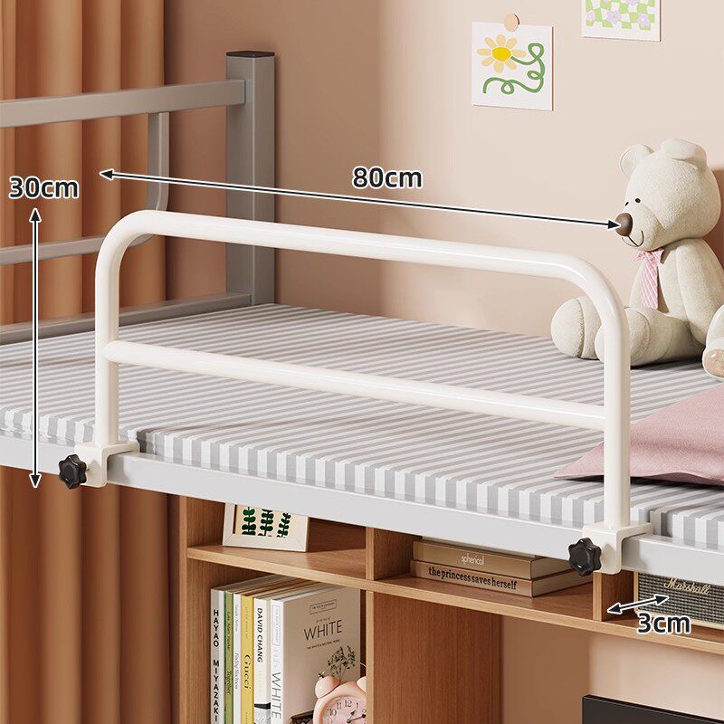 Padded Clamp-Mounted Bed Safety Rail with Fabric Panel