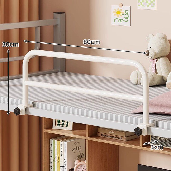 Padded Clamp-Mounted Bed Safety Rail with Fabric Panel