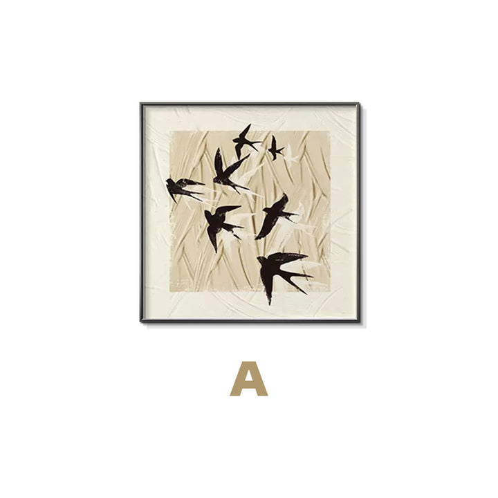Framed Bird Silhouettes Wall Art
