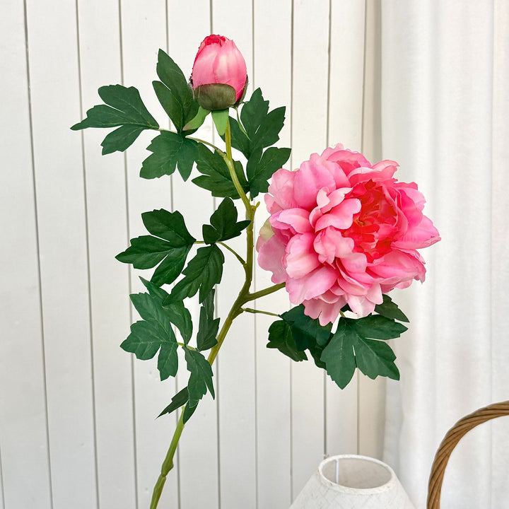 Premium Realistic Peony Floral Stem