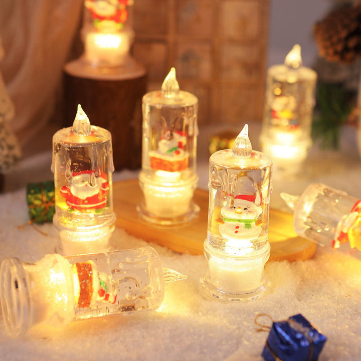 LED Christmas lantern with Santa figure