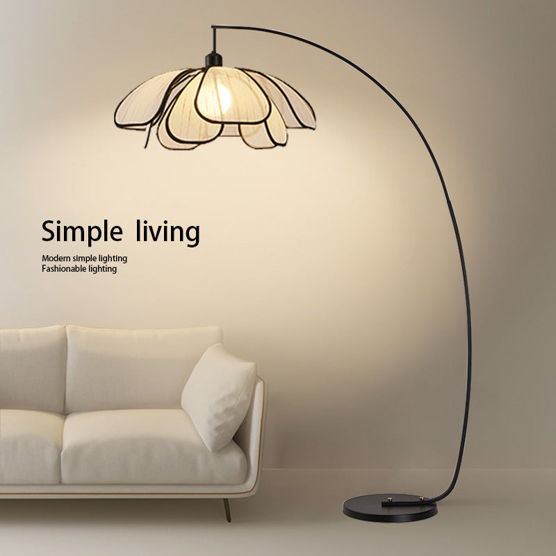 Curved flower floor lamp