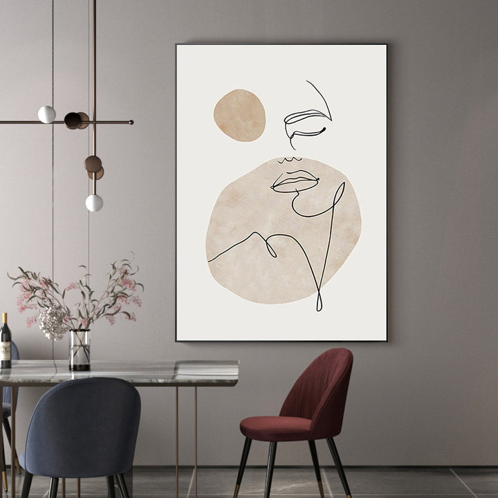 Elegant Line Drawing Floral Wall Art