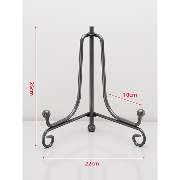 Decorative Curled-Tripod Metal Display Easel Stand