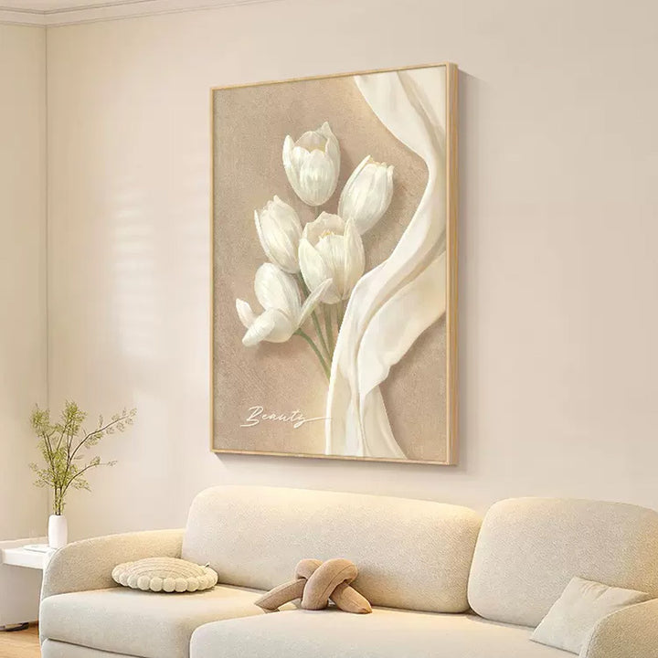 Elegant Floral Relief Artwork