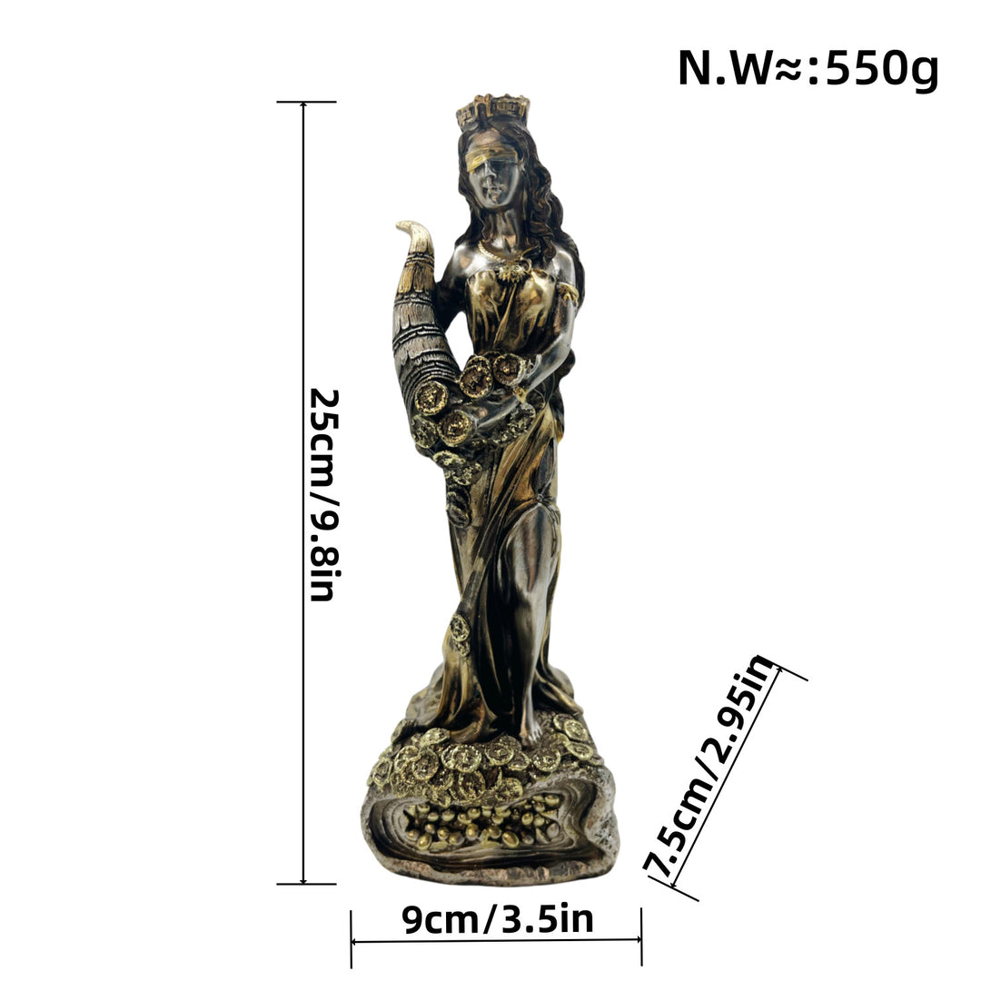Elegant statue of Justitia in artistic details