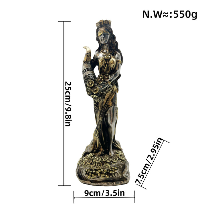 Elegant statue of Justitia in artistic details
