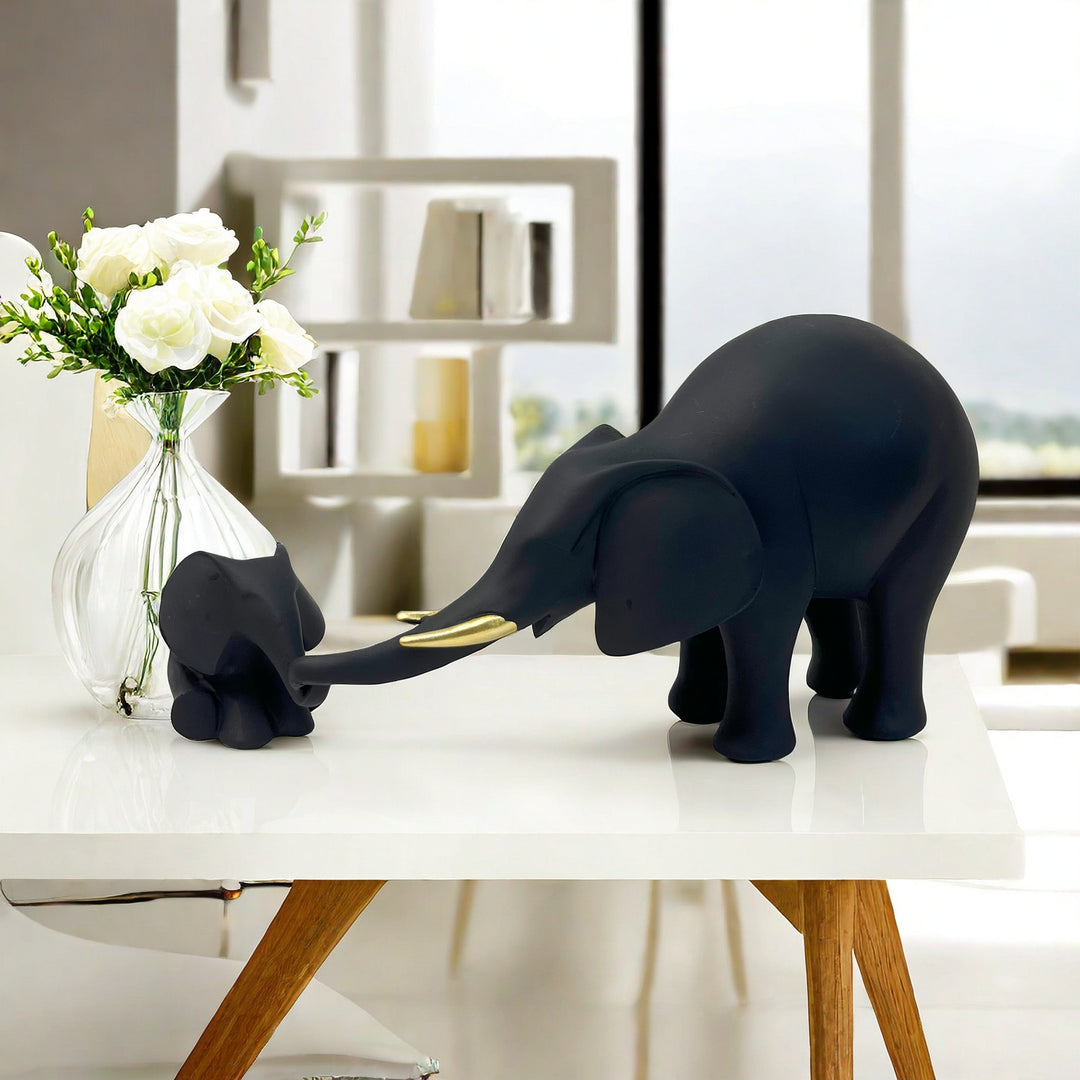 Decorative Elephant Family Sculpture