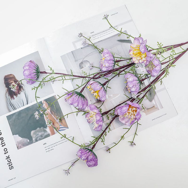 Elegant Decorative Faux Floral Stem