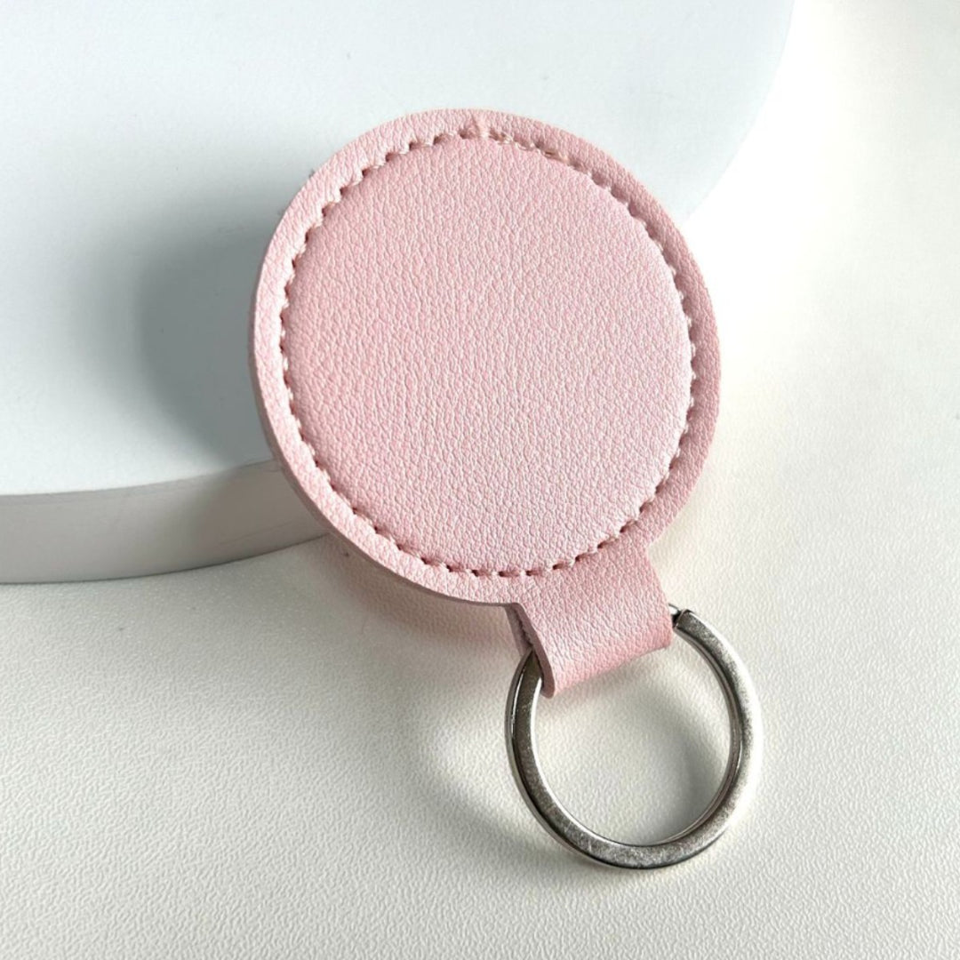 Round Leather Keyring