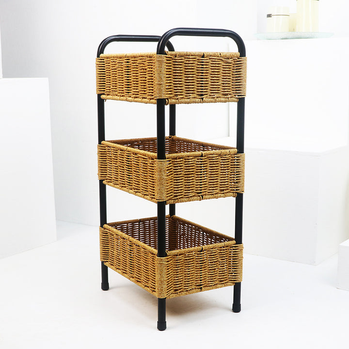 Storage shelf made of woven material