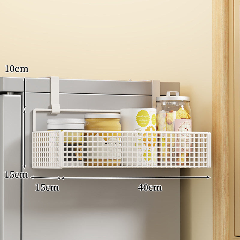 Over-Door Two Tier Metal Mesh Hanging Kitchen Storage Basket Organizer with Hooks