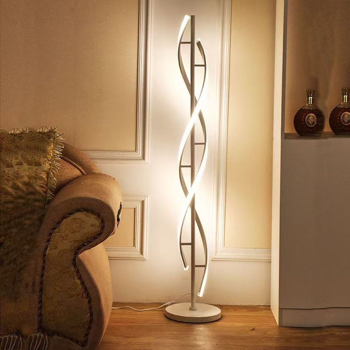 Artistic spiral floor lamp
