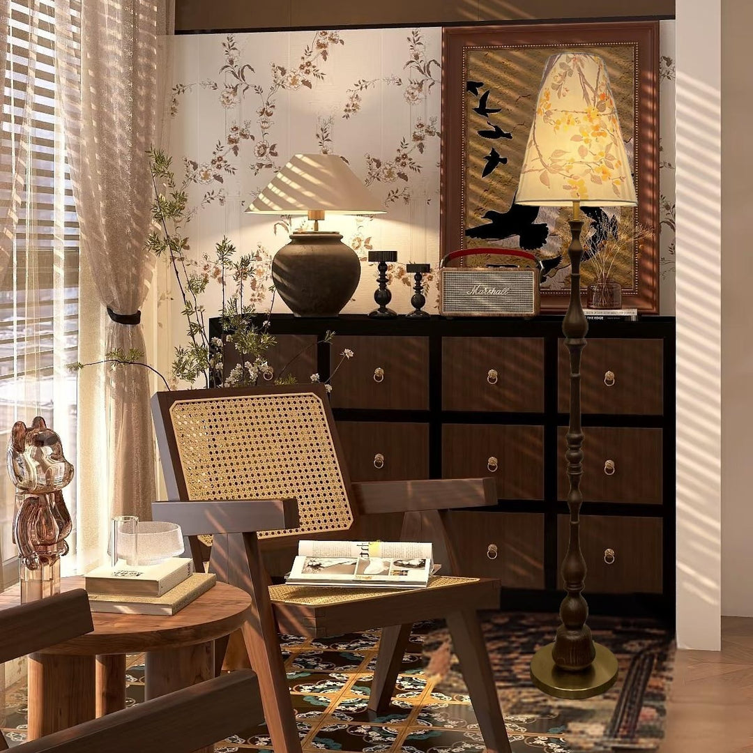 Floral Pattern Floor Lamp