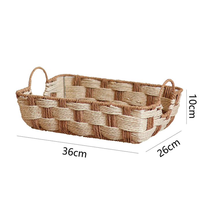 Storage basket made of woven material