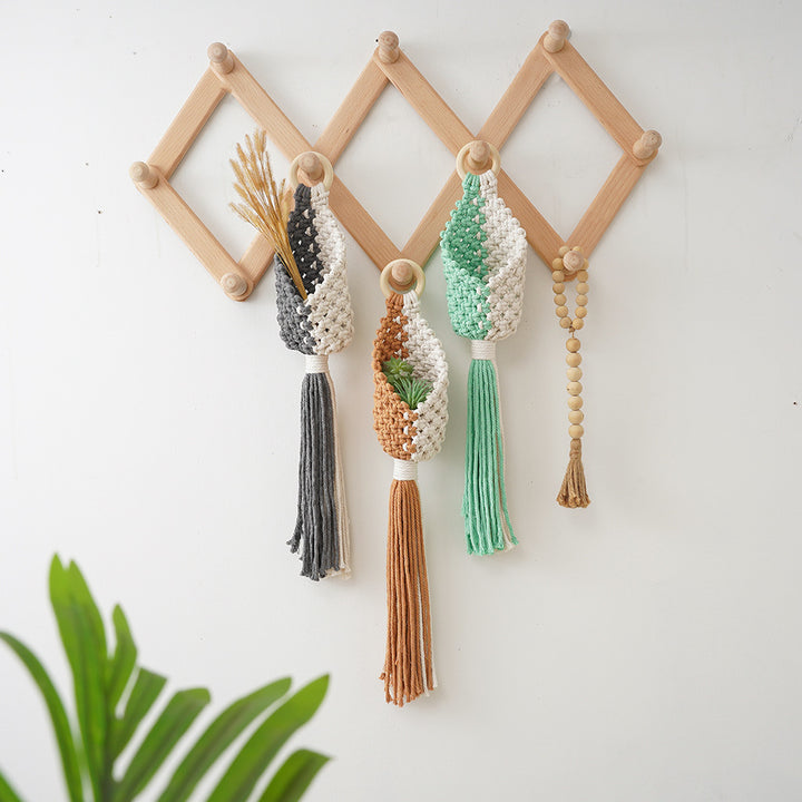 Macramé Plant Holder with Decorative Hanging Design