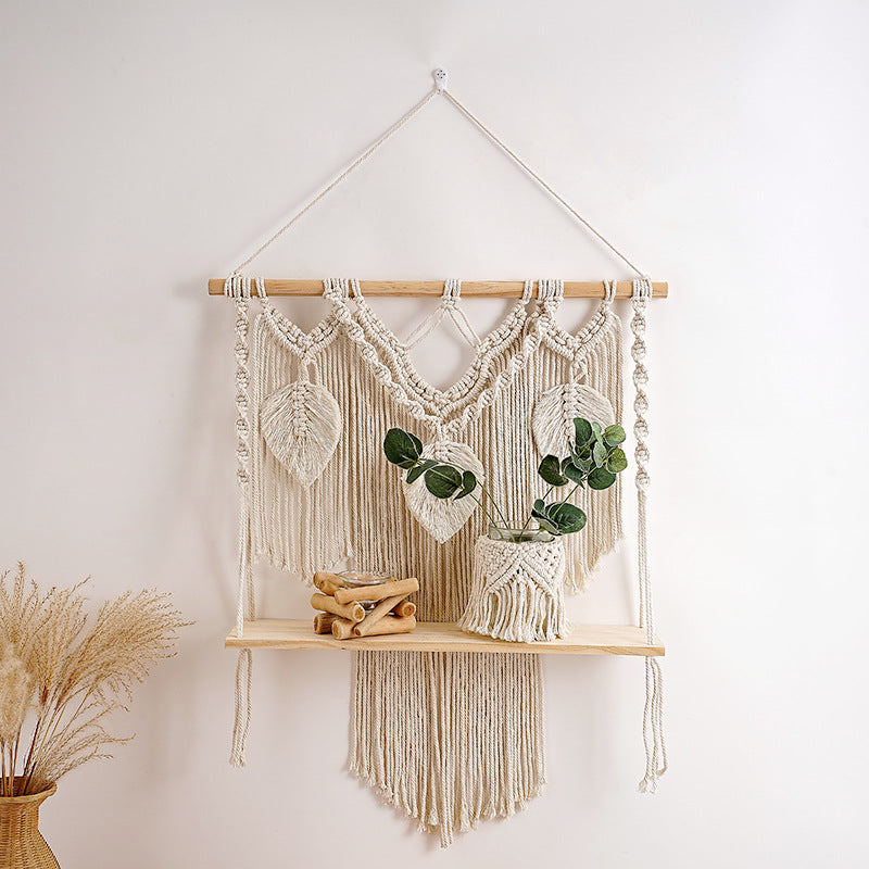 Artistic Macrame Wall Hanging Shelf