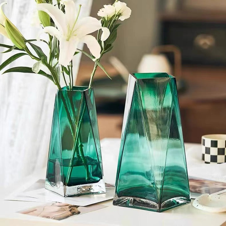 Geometric Glass Flower Holder