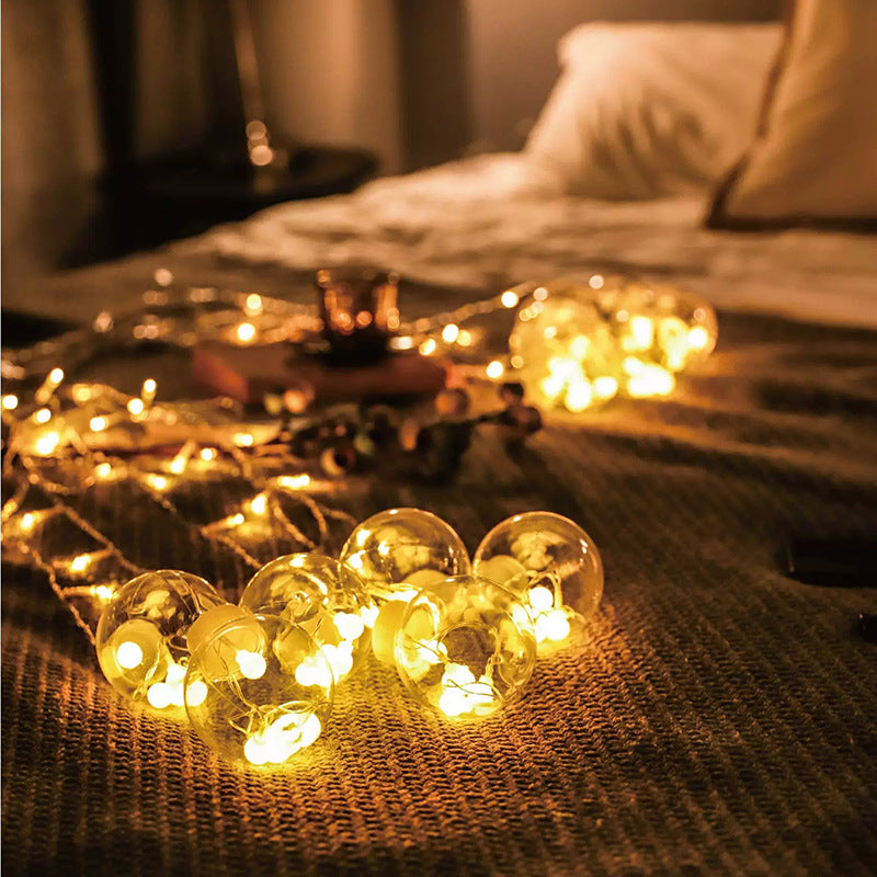 Hanging LED globe string lights