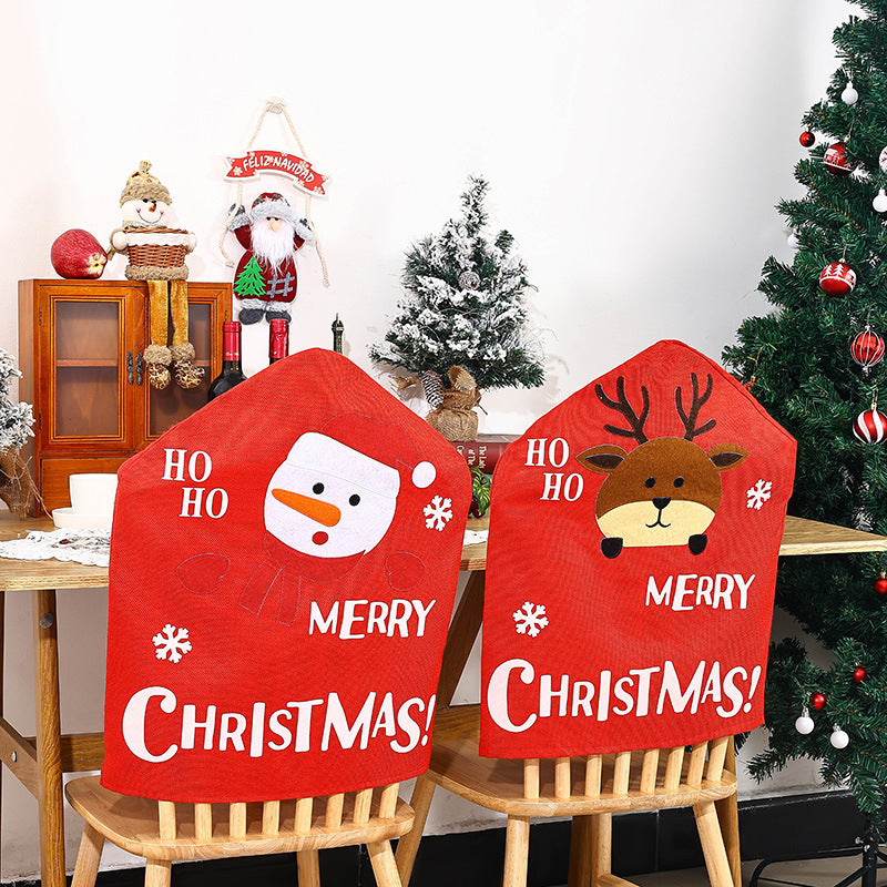 Festive chair covers with Christmas motif