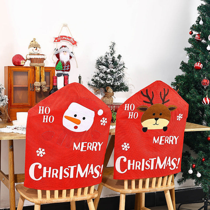 Festive chair covers with Christmas motif