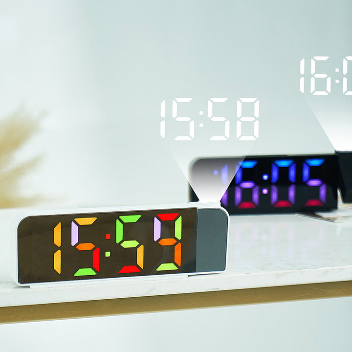 Projection clock with digital display