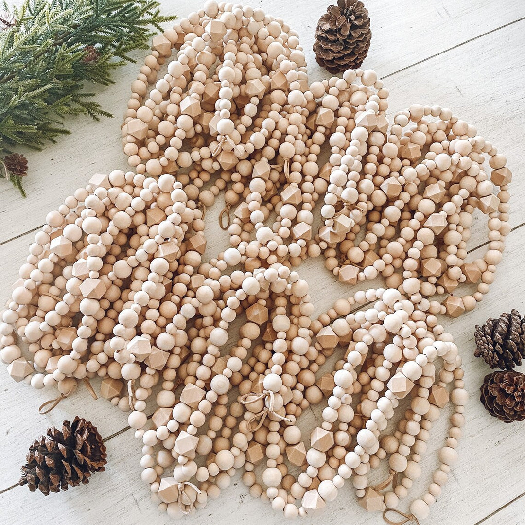 Decorative Wooden Bead Garland