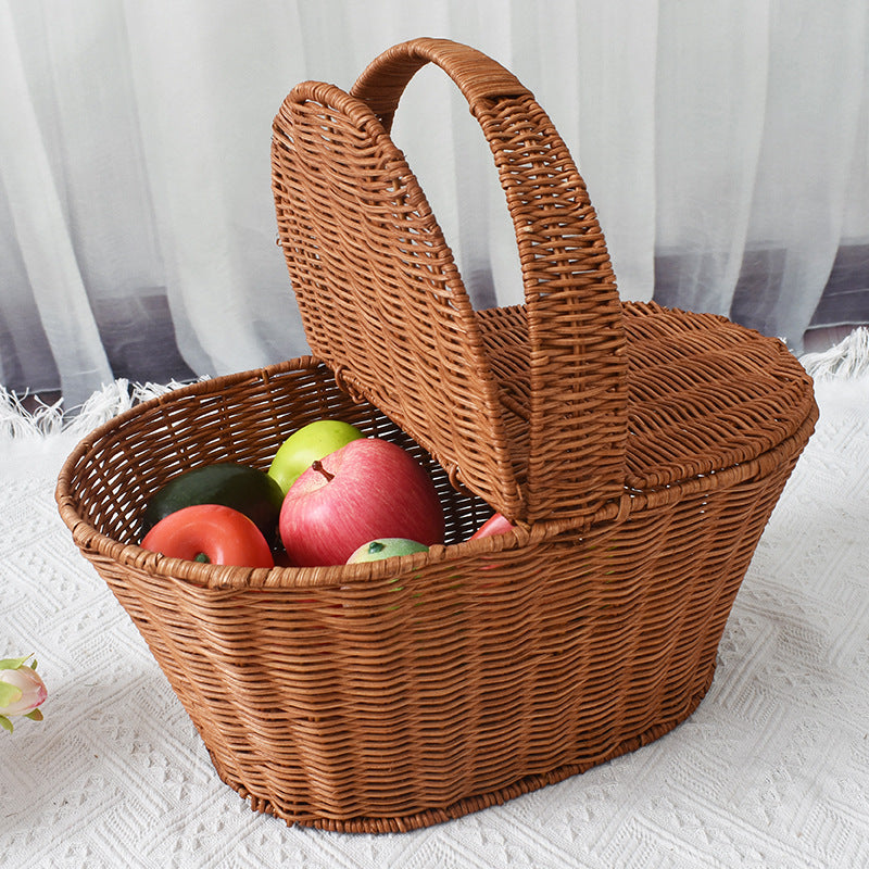 Handcrafted Woven Picnic Storage Basket