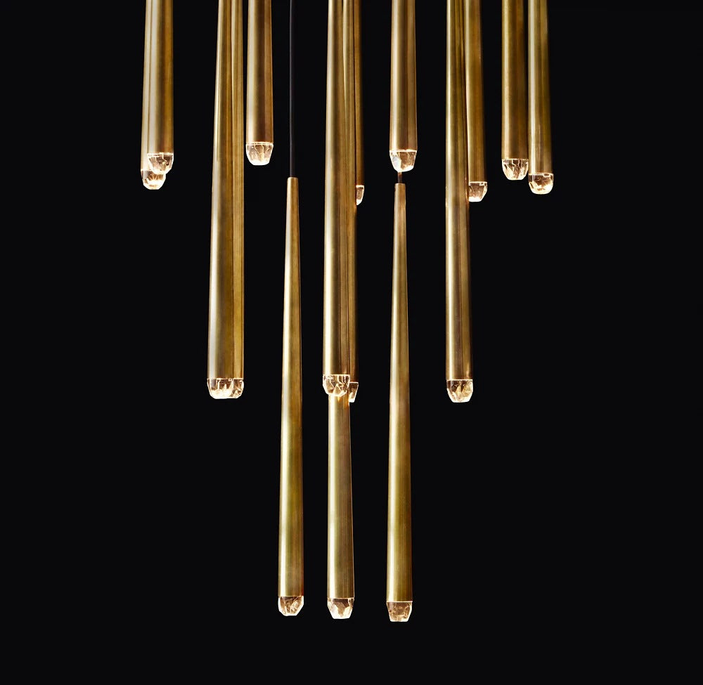 Hanging pipe pendant light