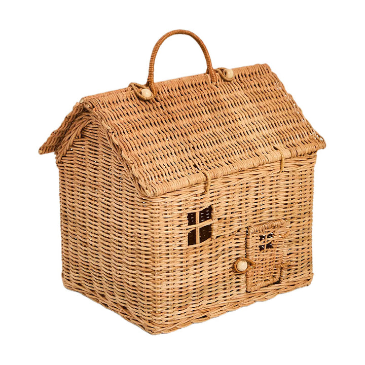 Playful storage basket in house design