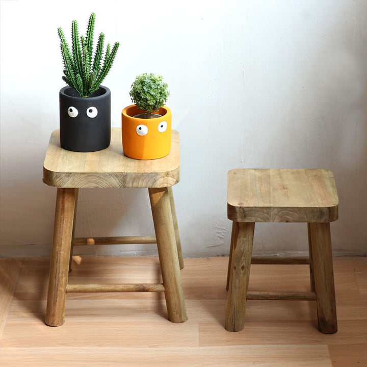 Handcrafted wooden stool
