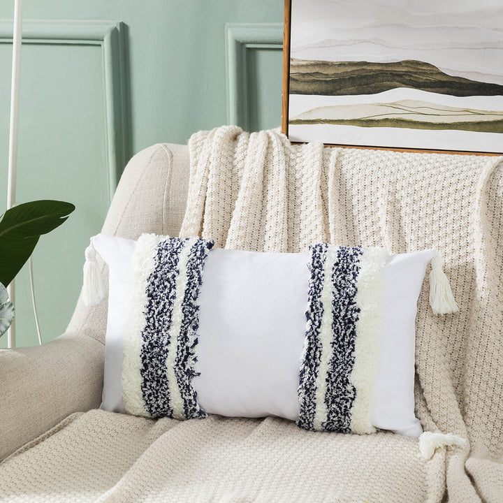 Textured Pom-Pom Decorative Throw Pillow